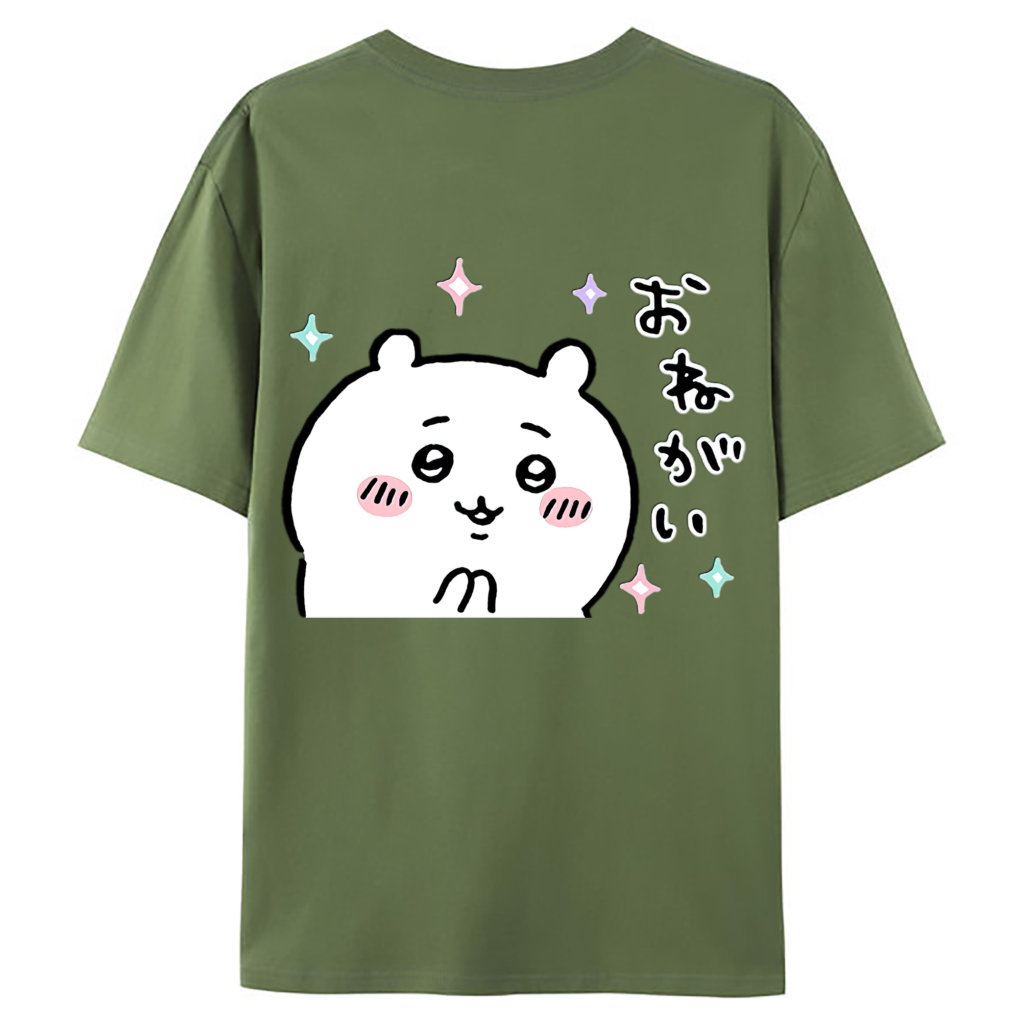 （画像用） ちいかわ ちいかわ Chii-kawa chiikawa 綿100％ メンズ半袖Tシャツ（バックプリント） 通気性